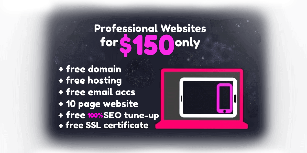 Harare $150 web design in Zimbabwe features: free web domain, free web hosting, free email, 10 page website design, Free 100% SEO tune-up
